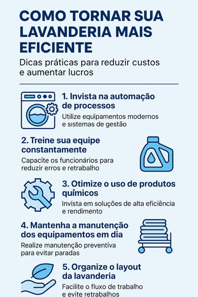 Como Ter mais eficiência em lavanderias 3 Como Melhorar a Eficiencia da Lavanderia